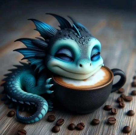 Sleepy Coffee Dragon