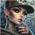 60x60 80Farben Graffiti Doll