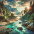 The Magic of the River 70x70 100Farben