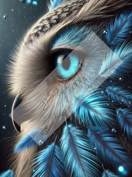 Diamond Painting Bild „Blue Owl“