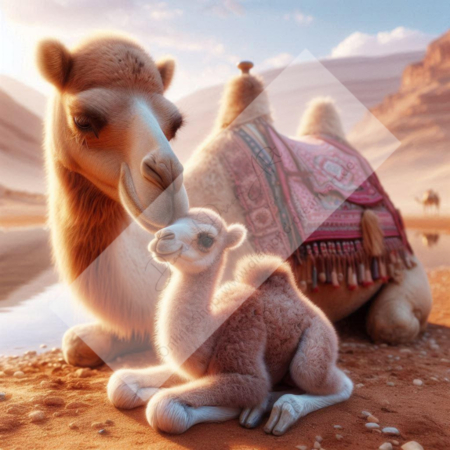 Diamond Painting Bild „Camel Love“