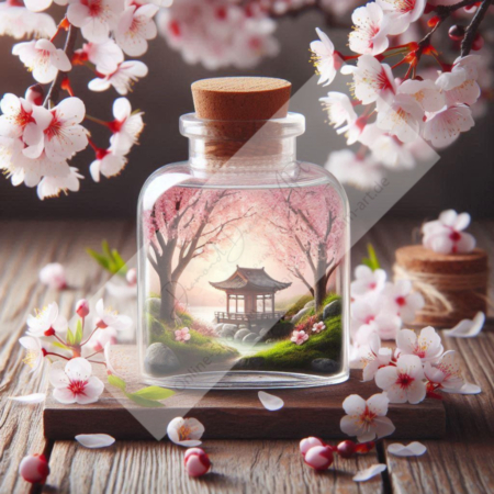 Diamond Painting Bild „Cherry Blossom Glass“