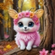 Diamond Painting Bild „Pinky Forest Bee“