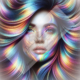 Diamond Painting Bild „Rainbow Flower Woman“