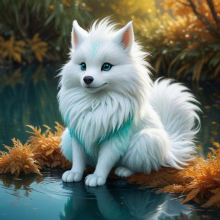 Diamond Painting Bild „White Foxy“