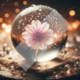 Diamond Painting Bild „Glass Ball with Flower“