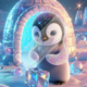 Diamond Painting Bild „Glitter Pingu“