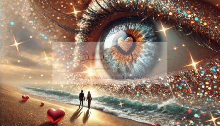 Diamond Painting Bild „Heart's Eye on the Beach“