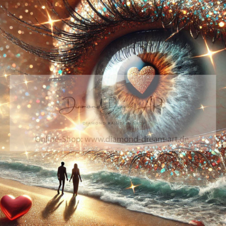 Diamond Painting Bild „Heart's Eye on the Beach“