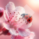 Diamond Painting Bild „Ladybug on Flower“