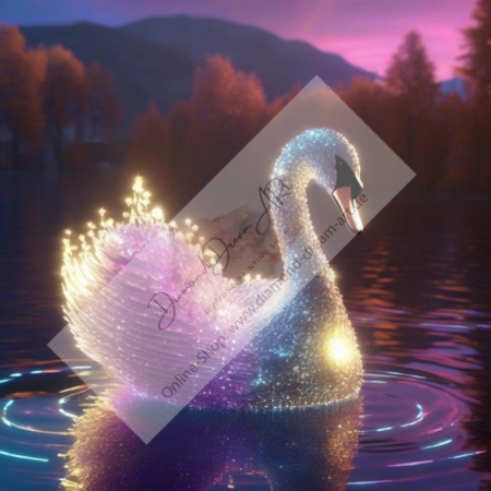 Diamond Painting Bild „Light Pearl Swan“