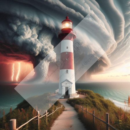 Diamond Painting Bild „Lighthouse Storm“