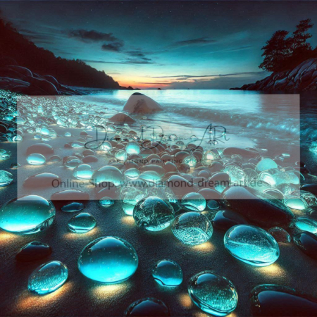 Diamond Painting Bild „Luminous Stones on the Beach“