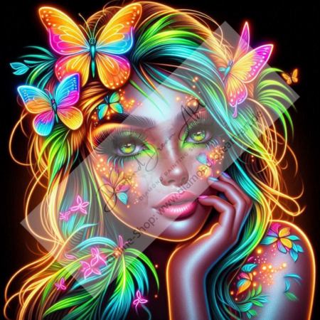 Diamond Painting "Neon Lights Butterfly Fairy"