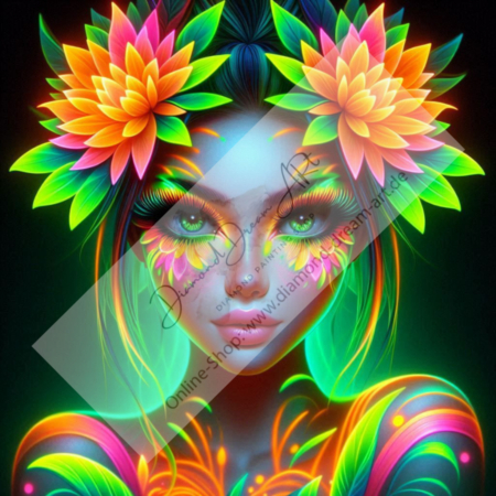 Diamond Painting Bild "Neon Lights Woman"