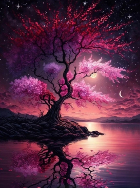 Diamond Painting Bild „Wishing Trees"