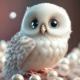 Diamond Painting Bild „Snow Owl“