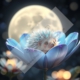 Diamond Painting Bild Flower Hedgehog in the Moonlight