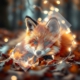 Diamond Painting Bild cute Fox with fairy Lights