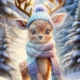 Diamond Painting Bild „Cozy Winter Deer“