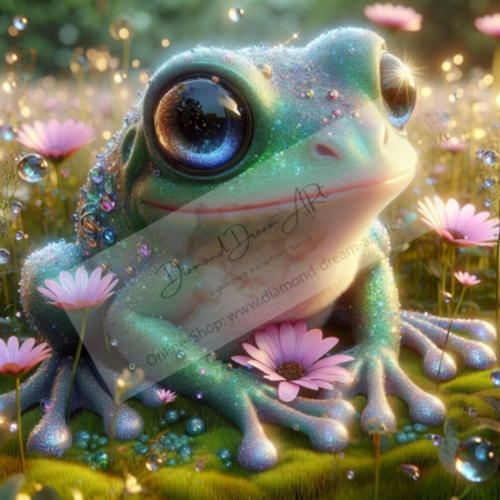 Diamond Painting Bild „Little Flower Froggy“