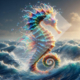 Diamond Painting Bild „Rainbow Seahorse“