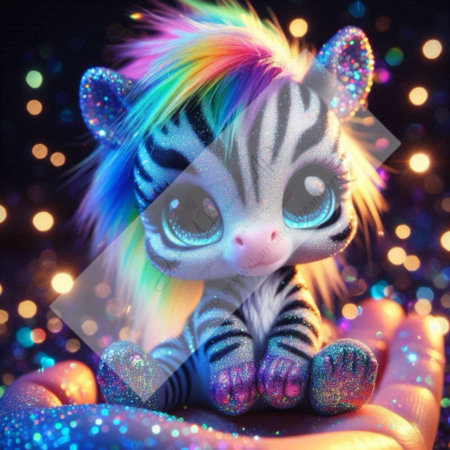 Diamond Painting Bild „Rainbow Zebra“