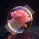 Diamond Painting Bild „Rose in a glass ball“