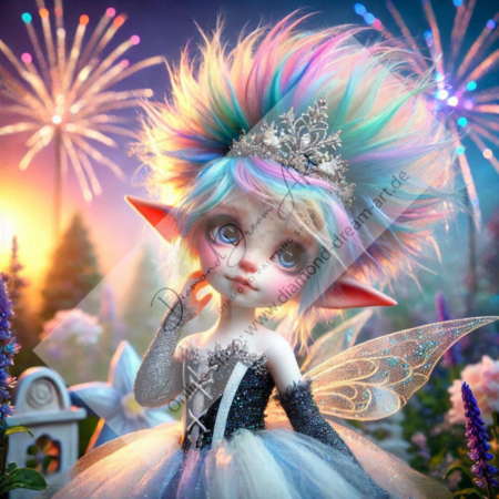 Diamond Painting Bild „Silvester Pixie 2025“