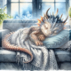 Diamond Painting Bild „Sleepy Couch Dragon“