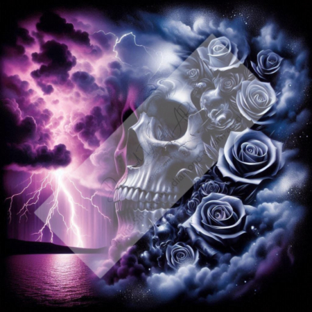 Diamond Painting Bild „Storm Skull“