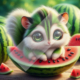 Diamond Painting Bild „Watermelon Chipmunk“