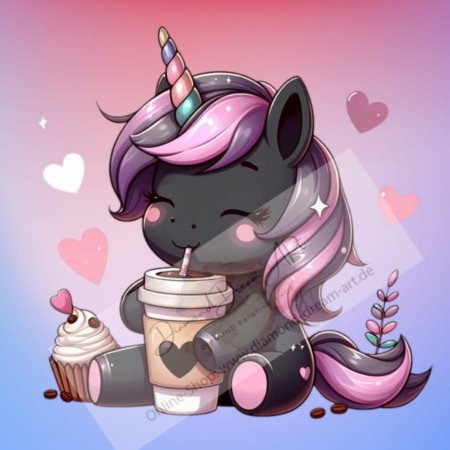 Cupcake and coffee loving unicorn