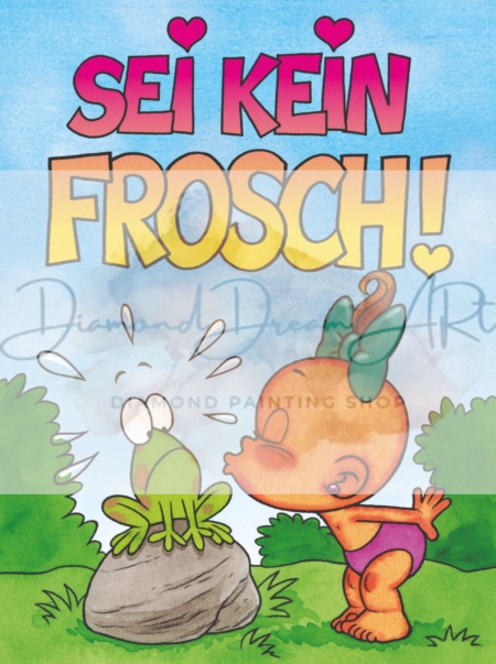 Diamond Painting Bild „Windel Winni sei kein Frosch“