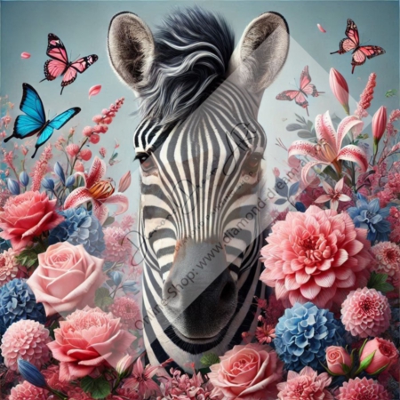 Diamond Painting Bild „flower zebra“