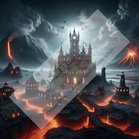 Diamond Painting Bild „lava castle“