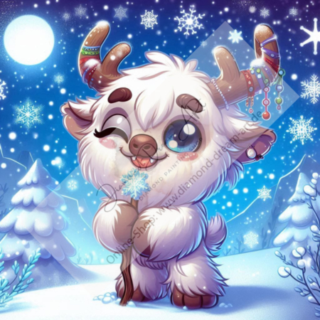 Diamond Painting Bild „little Yeti Snowflake“