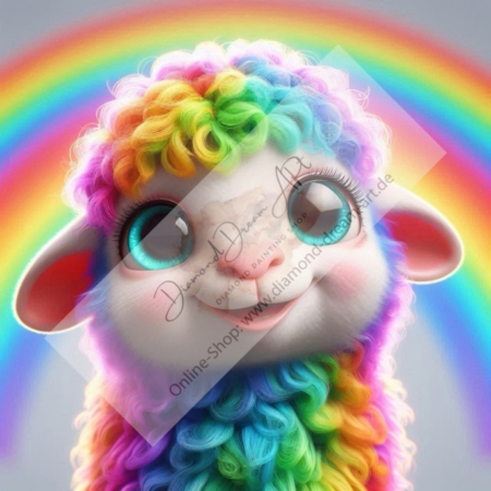 Diamond Painting Bild „Rainbow Lure Sheep“