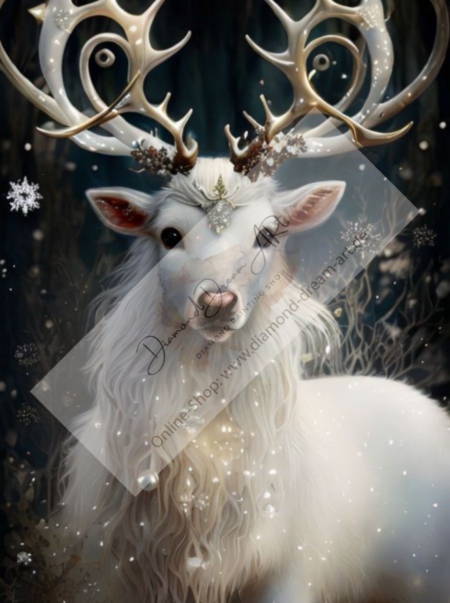 Diamond Painting Bild „Snow Deer“